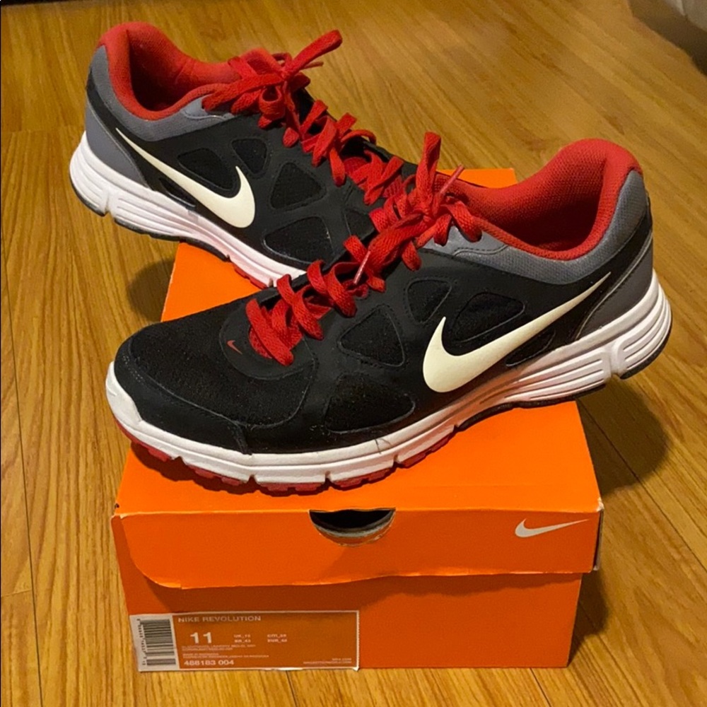 Red Black & White Nike Revolution